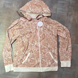 Paisley Pink Women's Zip-Up Hoodie